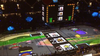 The Lightning Projected <i>Mario Kart</i> On The Ice Between Periods